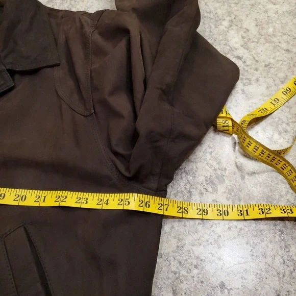 Timberland Weathergear Waterproof Leather Jacket Mens XL Coat Pockets Brown Y2K